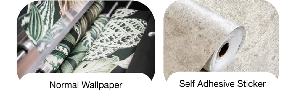 Normal wallpaper and self adhesive sticker rolls